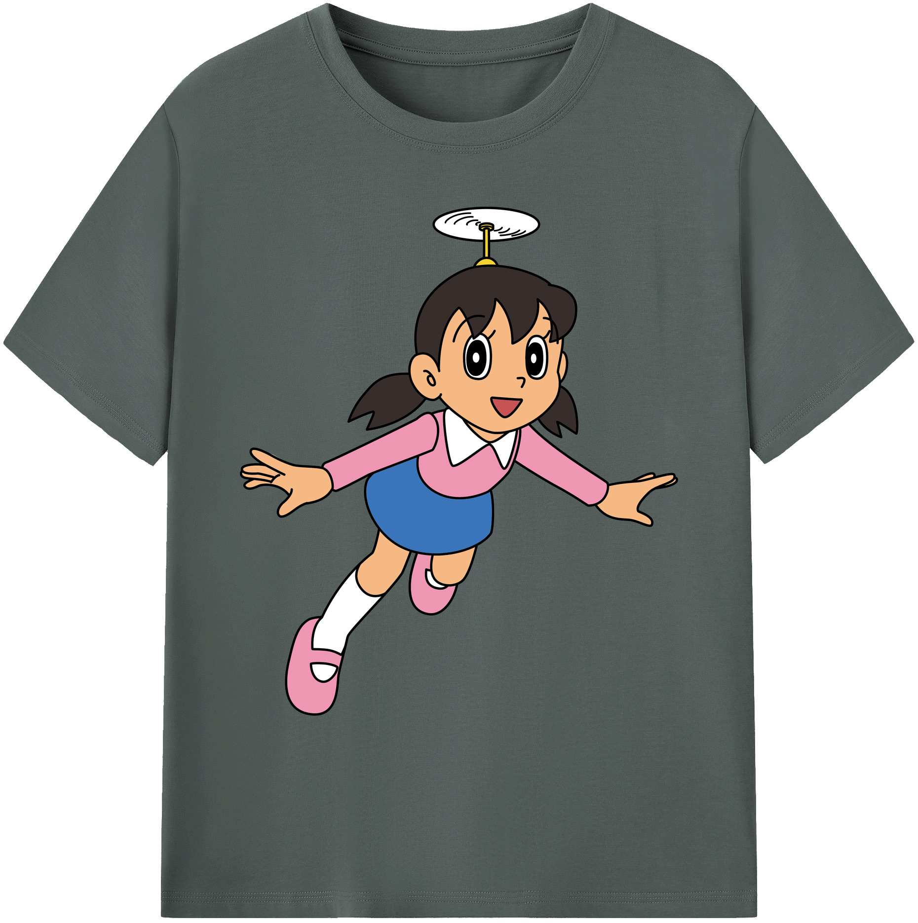 （画像用） ドラえもん みなもと しずか Doraemon Shizuka Minamoto 綿100％ メンズ半袖Tシャツ｜肌触りやわらか＆通気性